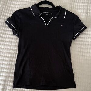 Tommy Hilfiger Women's Black Short Sleeve Polo